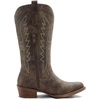 GLOBALWIN Women’s Knee High Long Pointed Toe Western Cowboy Boots For Women(25yy08 Brown)