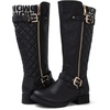 GLOBALWIN Women’s Quilted Knee-High Fashion Dressy Riding Boots(17yy01 Black2)