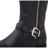 GLOBALWIN Women’s Quilted Knee-High Fashion Dressy Riding Boots(17yy01 Black2)