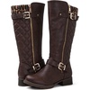 GLOBALWIN Women’s Quilted Knee-High Fashion Dressy Riding Boots(17yy01 Brown2)