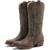 GLOBALWIN Women’s Knee High Long Pointed Toe Western Cowboy Boots For Women(25yy08 Brown)