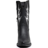 GLOBALWIN Women’s Square Toe Cowgirl Boots Classic Mid-Calf Cowboy Boots With Embroidered Stitching Low Heel Comfortable Western Boots For Country Outfits(23yy10 Black)