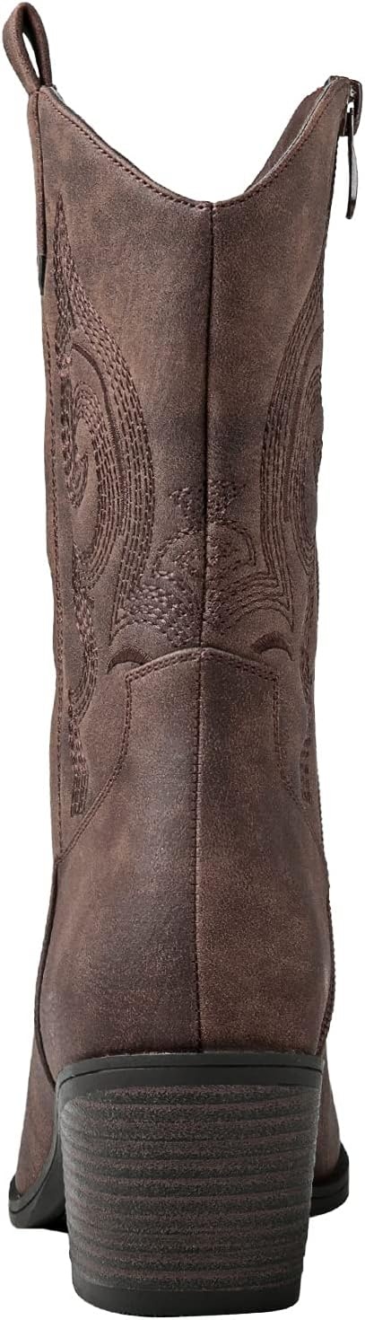 image:imageGLOBALWIN Cowboy Boots for Women MidCalf Western Style19yy17brown