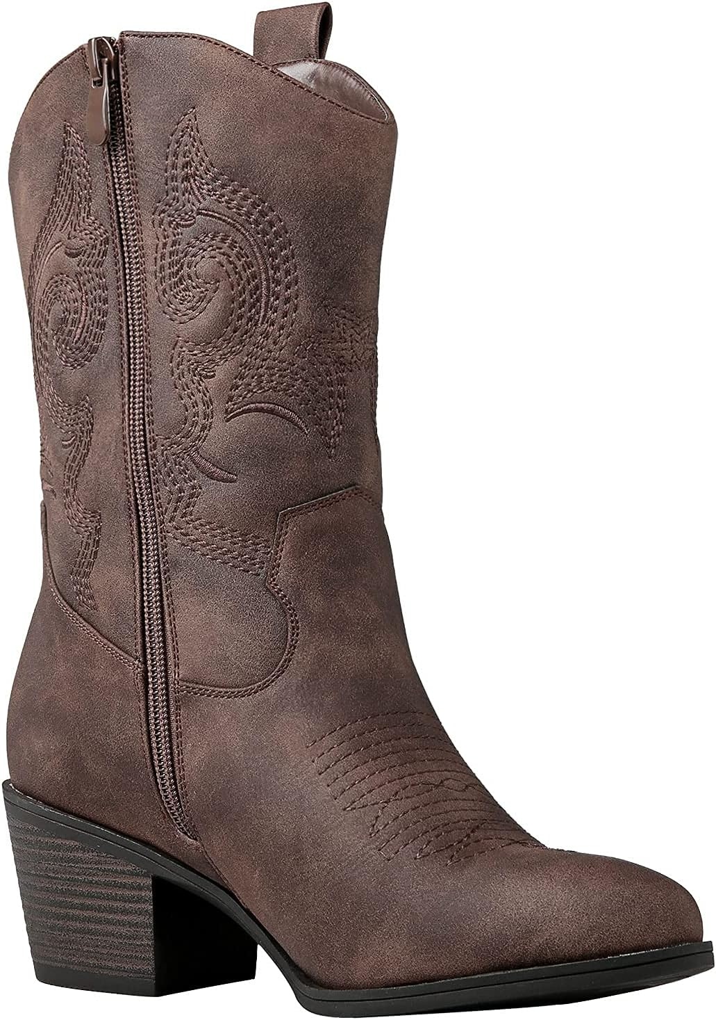 image:imageGLOBALWIN Cowboy Boots for Women MidCalf Western Style19yy17brown