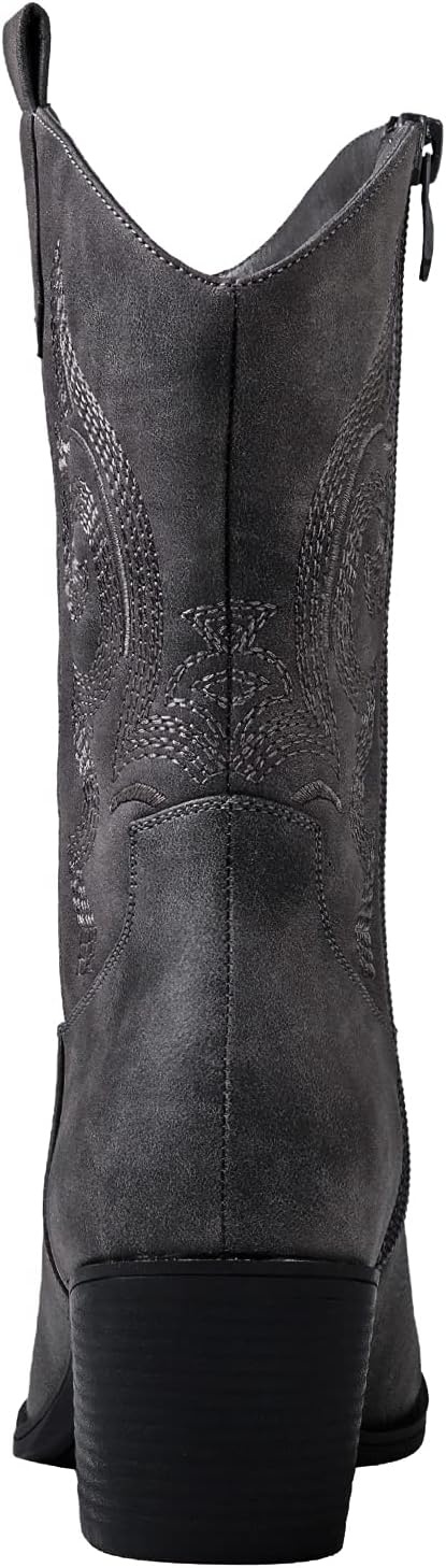 image:imageGLOBALWIN Cowboy Boots for Women MidCalf Western Style19yy17grey