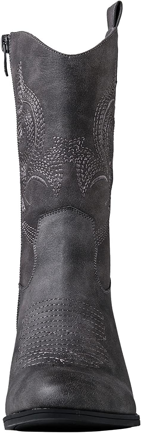 image:imageGLOBALWIN Cowboy Boots for Women MidCalf Western Style19yy17grey