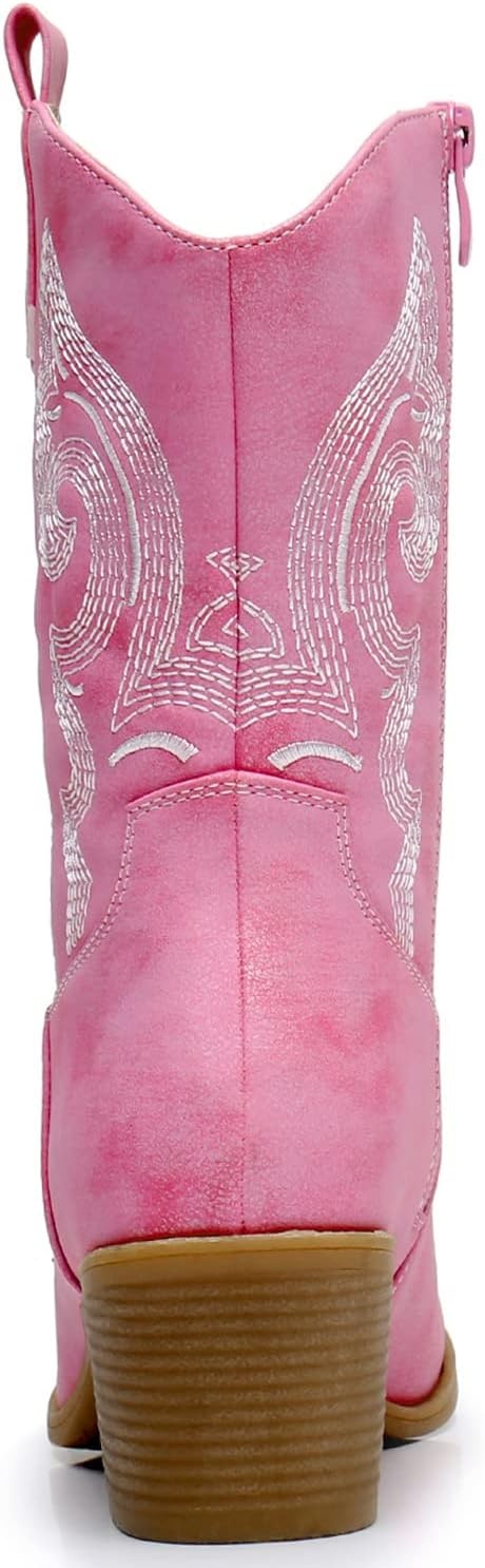 image:imageGLOBALWIN Cowboy Boots for Women MidCalf Western Style19yy17pink