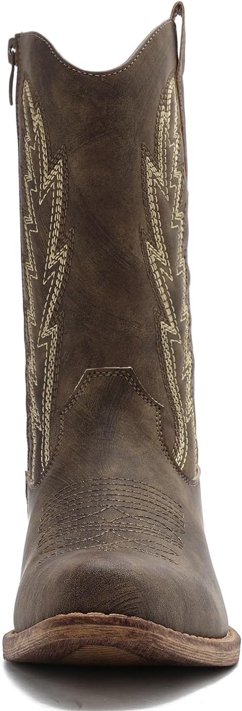 image:imageGLOBALWIN Cowboy Boots for Women MidCalf Western Style25yy07 Brown