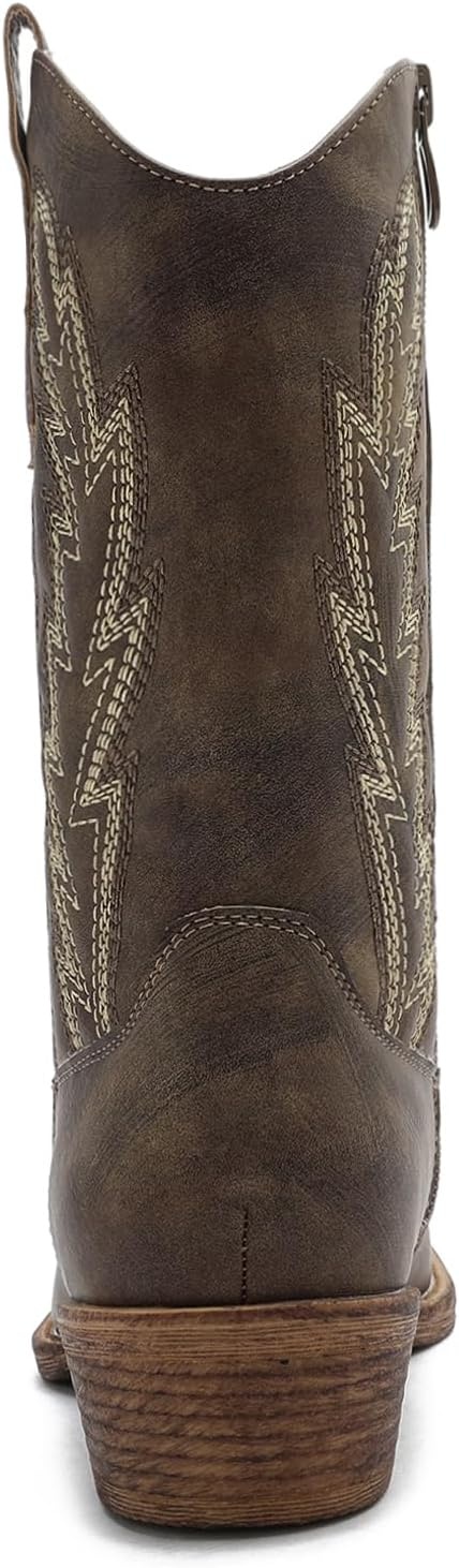 image:imageGLOBALWIN Cowboy Boots for Women MidCalf Western Style25yy07 Brown
