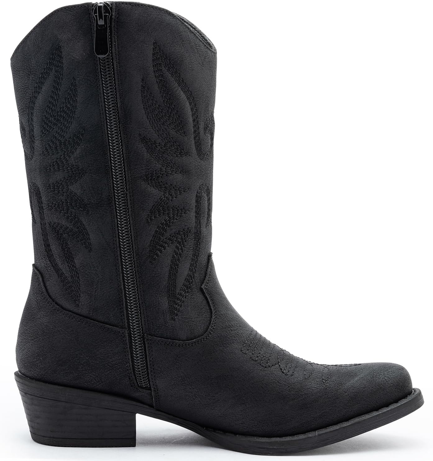image:imageGLOBALWIN Cowboy Boots for Women MidCalf Western StyleBlack