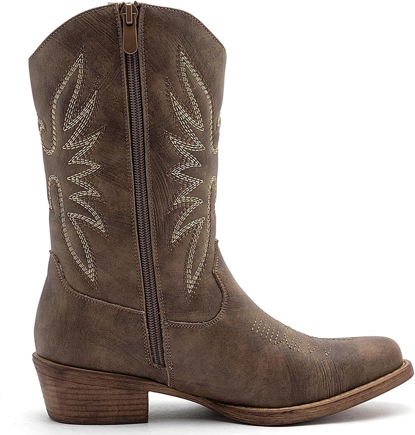 image:imageGLOBALWIN Cowboy Boots for Women MidCalf Western StyleBrown