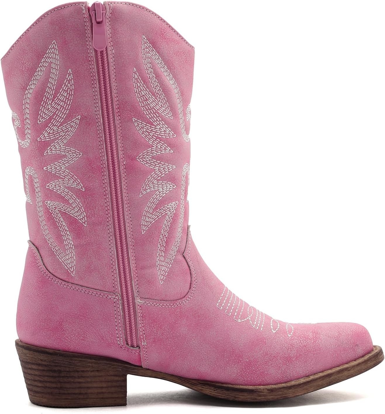 image:imageGLOBALWIN Cowboy Boots for Women MidCalf Western StylePink
