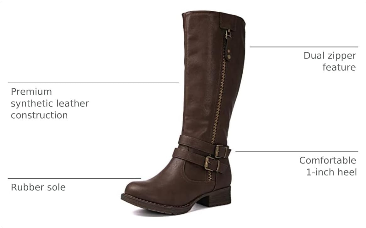 image:imageGLOBALWIN Womens Knee High Boots Comfortable Boots For Women16yy25brown