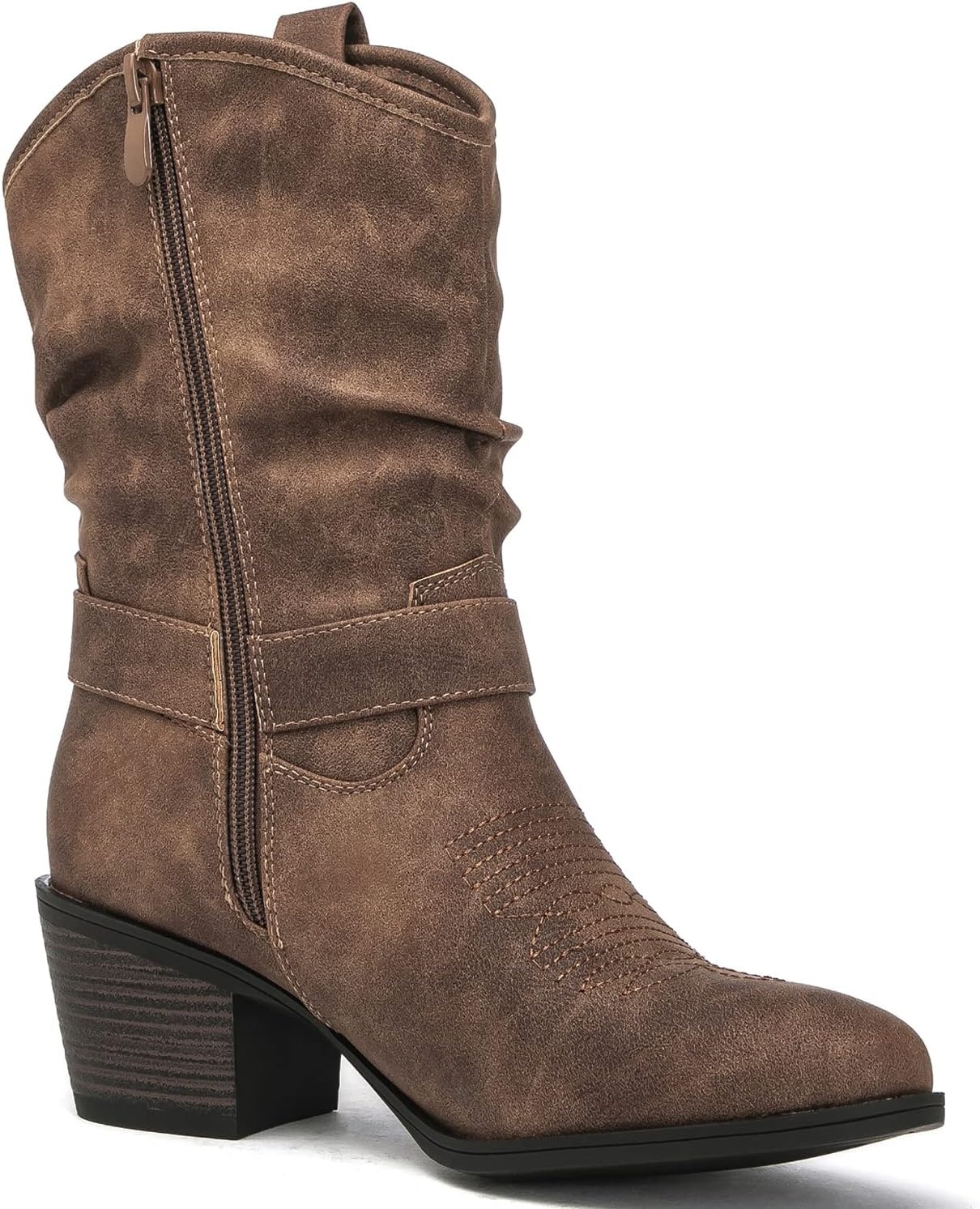 image:imageGLOBALWIN Womens Mid Calf Cowgirl Boots Western Boots For Women19yy17 Camel2