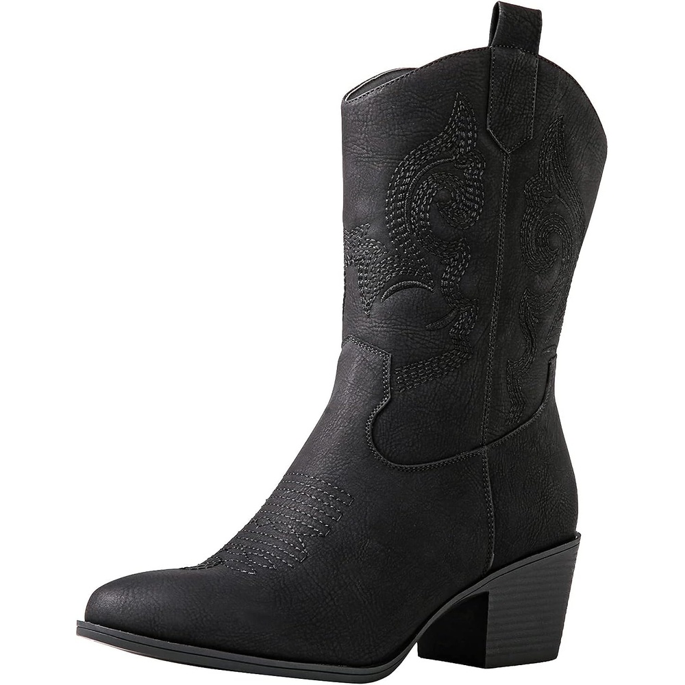 image:imageGLOBALWIN Cowboy Boots for Women MidCalf Western Style19yy17black