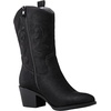 GLOBALWIN Cowboy Boots for Women, Mid-Calf Western Style(19yy17black)