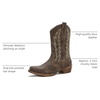 GLOBALWIN Cowboy Boots for Women, Mid-Calf Western Style(25yy07 Brown)