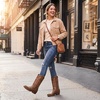 GLOBALWIN Cowboy Boots for Women, Mid-Calf Western Style(25yy07 Camel)