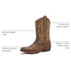 GLOBALWIN Cowboy Boots for Women, Mid-Calf Western Style(25yy07 Camel)