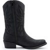 GLOBALWIN Cowboy Boots for Women, Mid-Calf Western Style(Black)