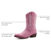 GLOBALWIN Cowboy Boots for Women, Mid-Calf Western Style(Pink)