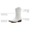 GLOBALWIN Cowboy Boots for Women, Mid-Calf Western Style(White)