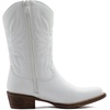 GLOBALWIN Cowboy Boots for Women, Mid-Calf Western Style(White)