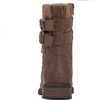 GLOBALWIN Women’s Fashion Low Heels Ankle Boots(1903brown)