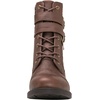 GLOBALWIN Women’s Fashion Low Heels Ankle Boots(1903brown)