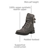 GLOBALWIN Women’s Fashion Low Heels Ankle Boots(1903grey)
