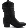 GLOBALWIN Women’s Mid Calf Cowgirl Boots Western Boots For Women(19yy17 Black2)